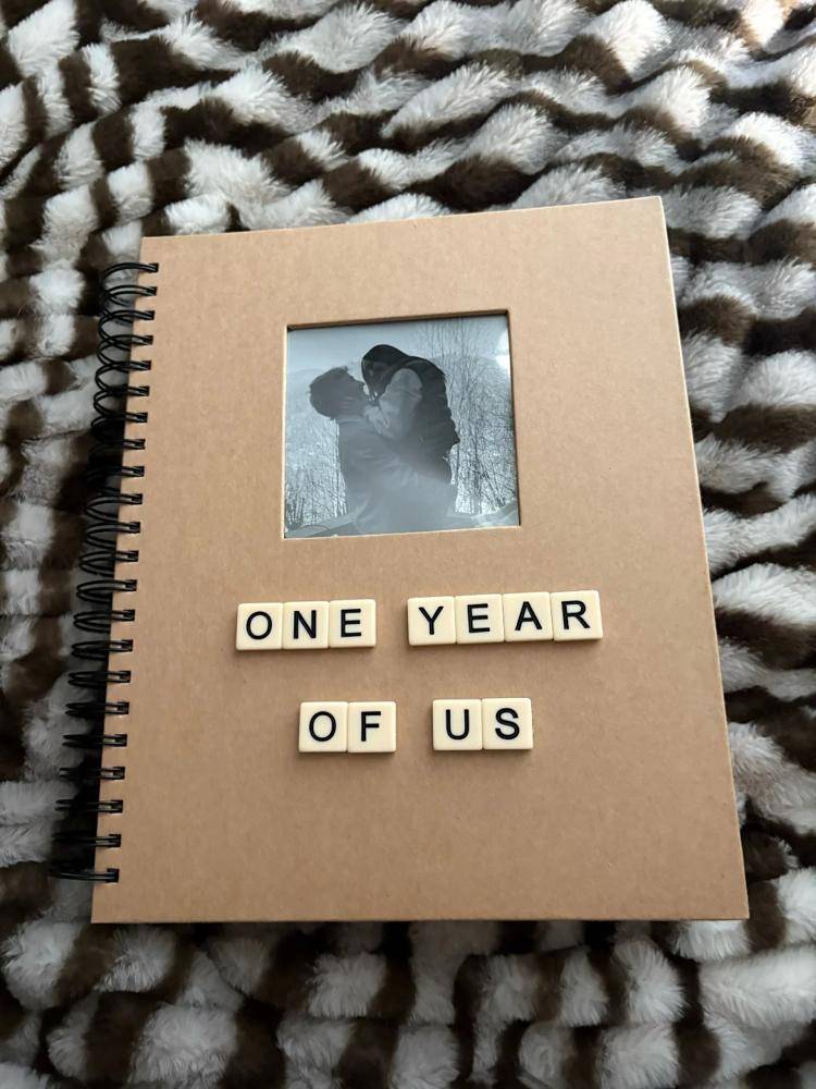 Personalized "One Year of Us" Scrapbook Project
