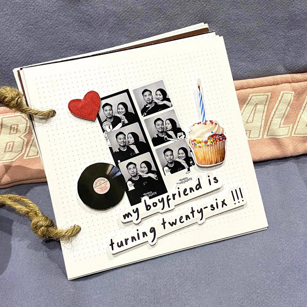 Personalized Photo Booth Strip Scrapbook Page