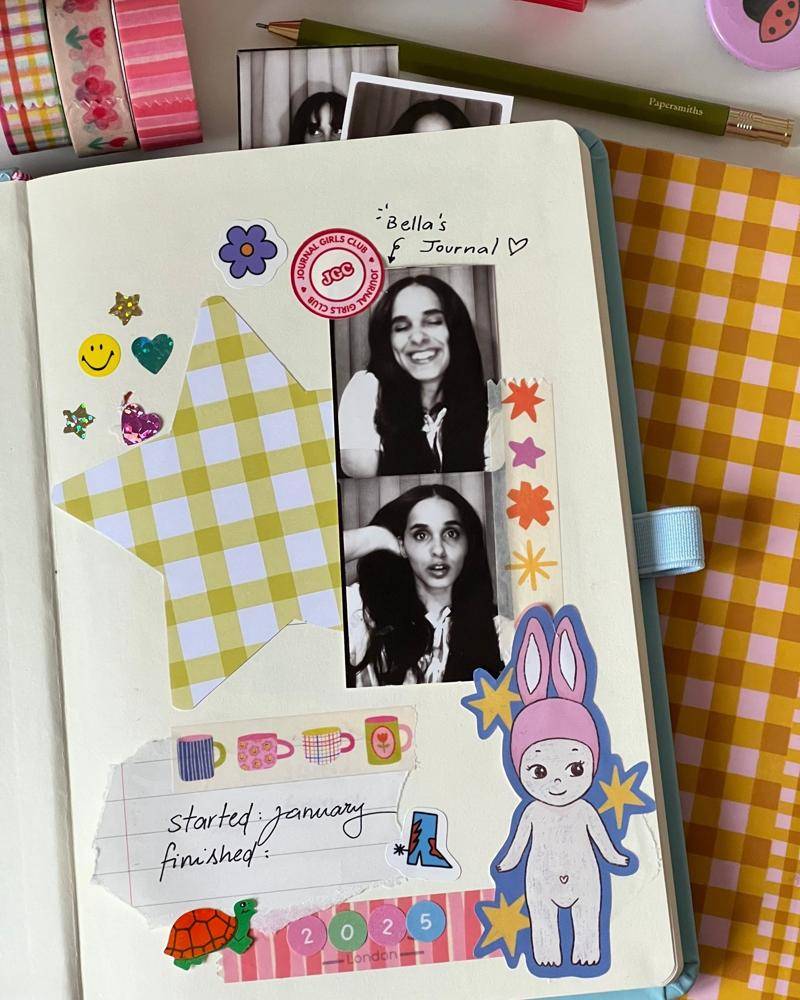 Playful Photo and Sticker Journal Page Layout