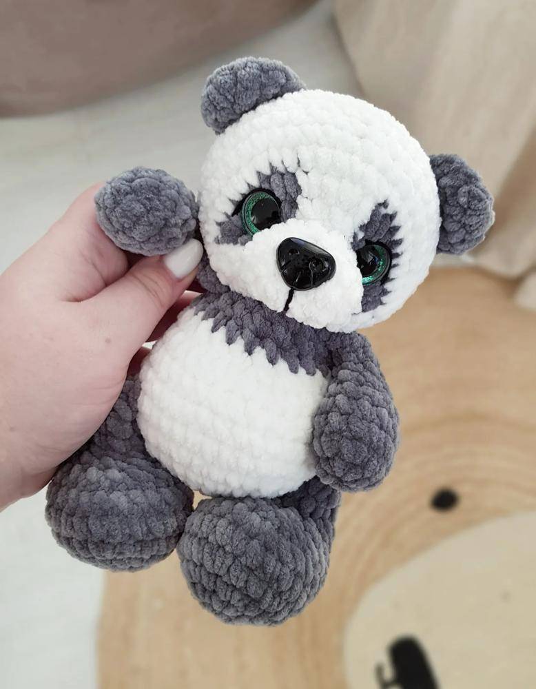 Plush Amigurumi Panda Toy