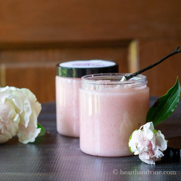 Pretty Pink Sugar Scrub Jars