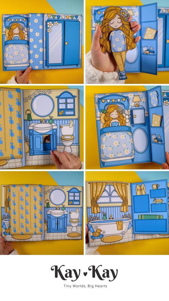 Printable Paper Dollhouse Rooms and Accessories