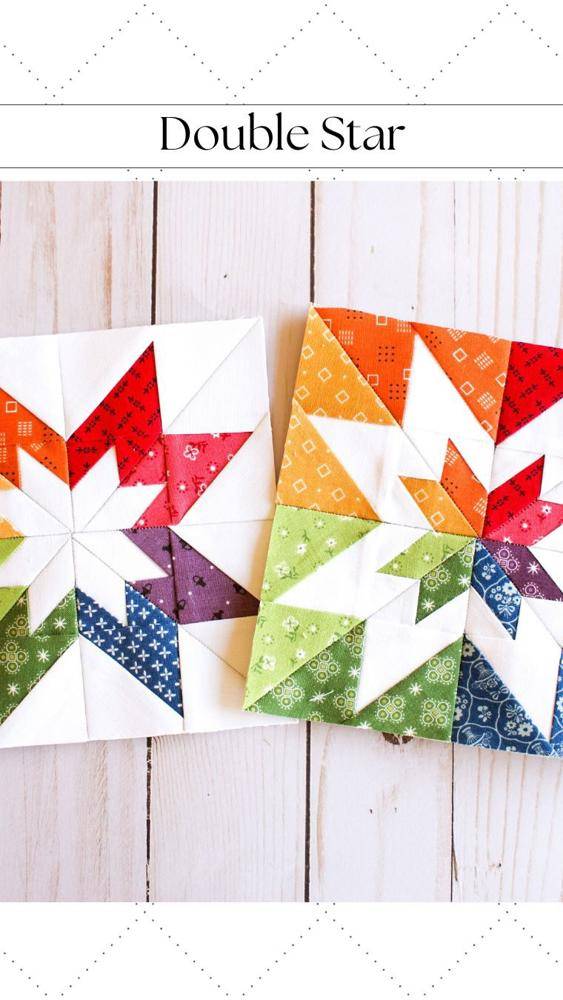 Radiant Double Star Quilt Block Craft