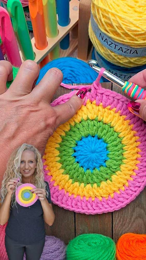 Rainbow Crochet Circle Project