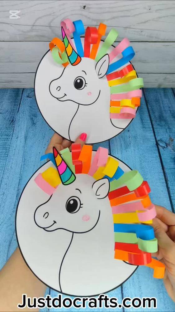 Rainbow Paper Unicorn Craft