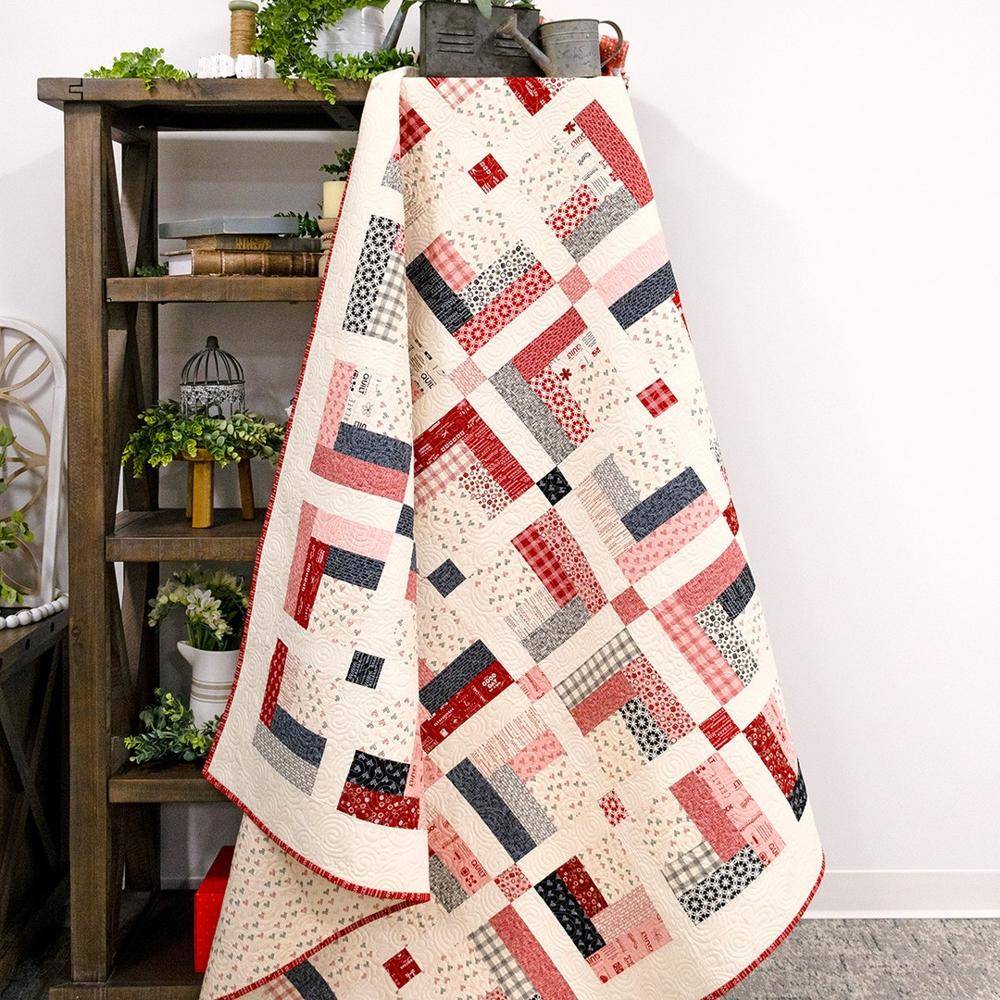 Red, White, and Blue Patchwork Quilt Project