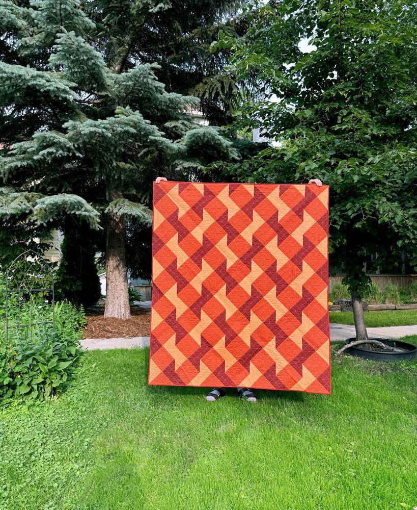 Retro Geometric Illusion Quilt