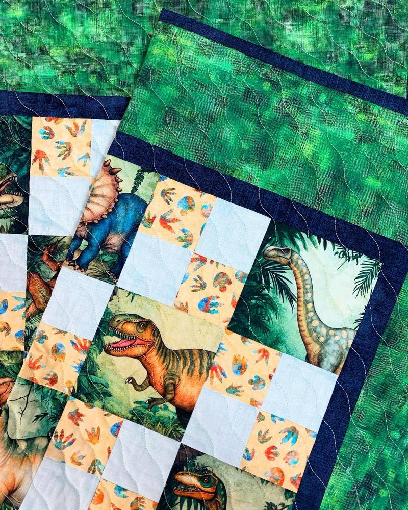 Roaring Dinosaur Panel Quilt Project