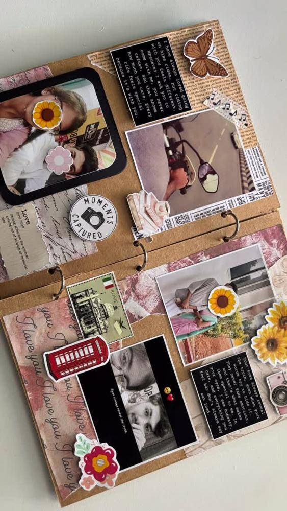 Romantic Photo Scrapbook Layout