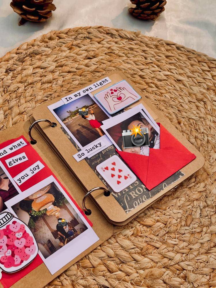 Romantic Scrapbook Layout for Boyfriend