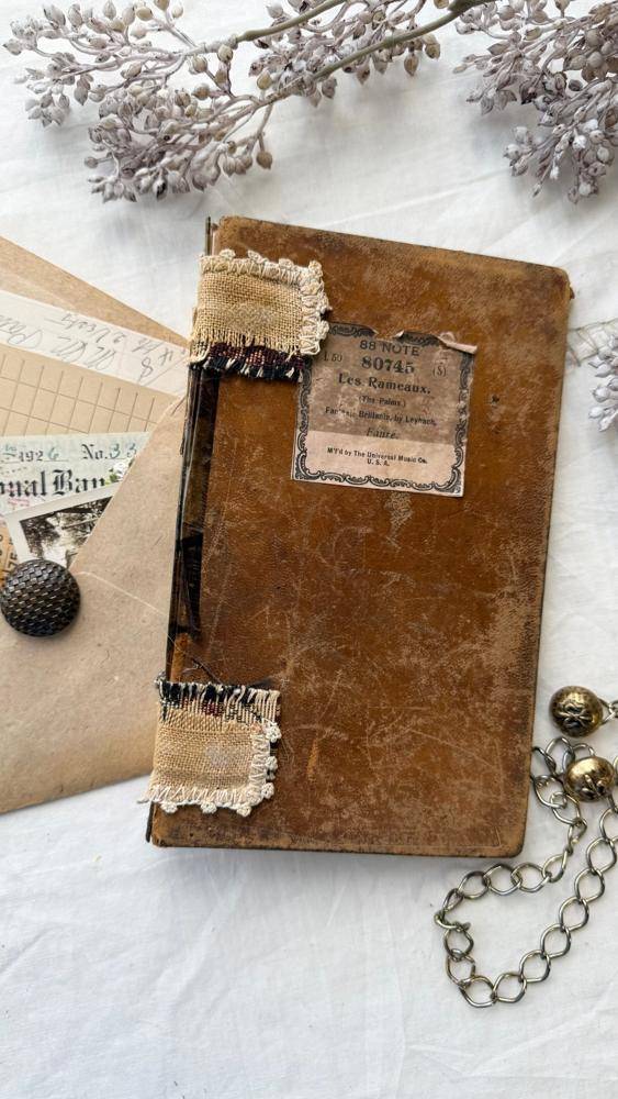 Rustic Burlap and Lace Journal Cover