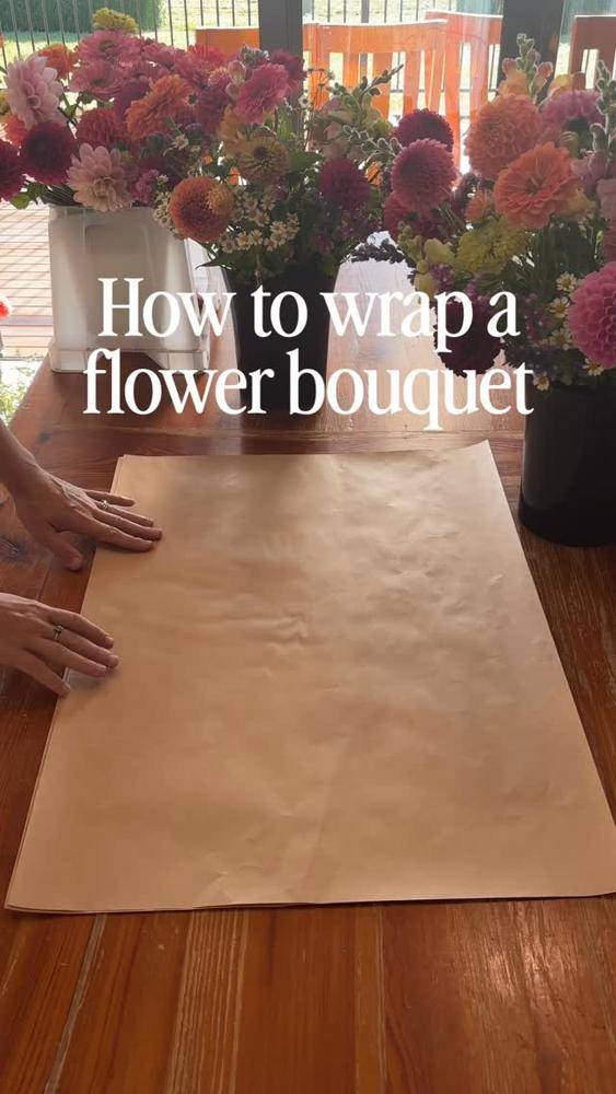 Rustic Kraft Paper Flower Bouquet Wrap