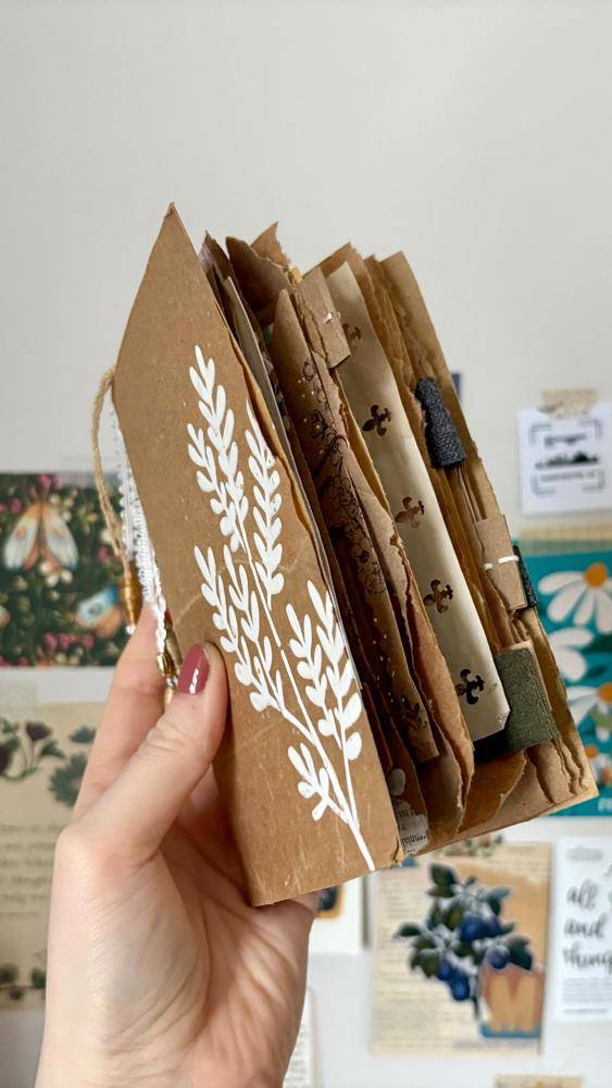 Rustic Kraft Paper Junk Journal Cover