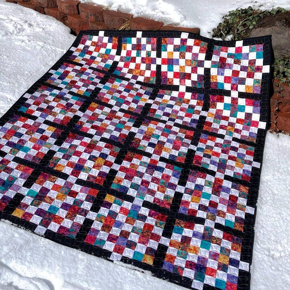 Scrappy Nine Patch Quilt Pattern