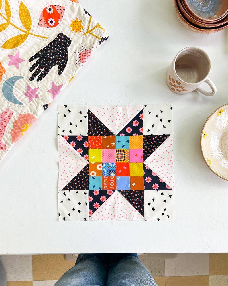 Scrappy Star Quilt Block Pattern
