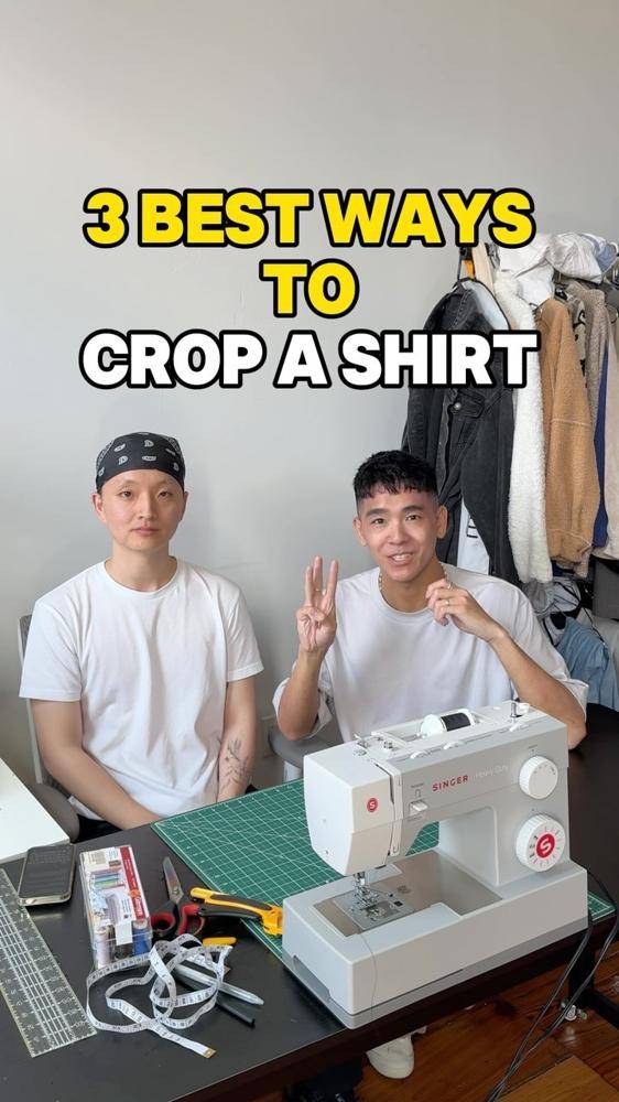 Sewing Machine Shirt Cropping Tutorial
