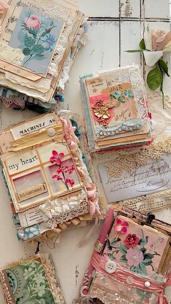 Shabby Chic Junk Journal Cover Embellishment