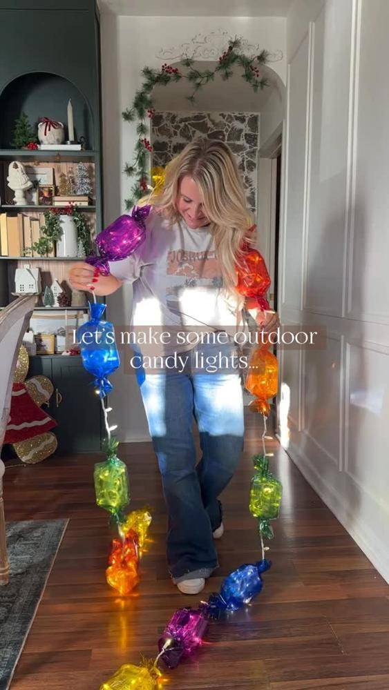 Shiny Candy-Shaped Outdoor String Lights DIY