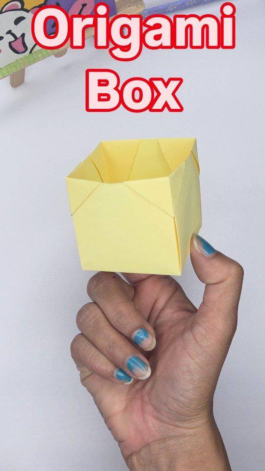 Simple Yellow Origami Box Craft