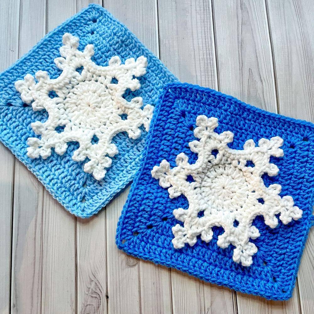 Snowflake Granny Square Crochet Project