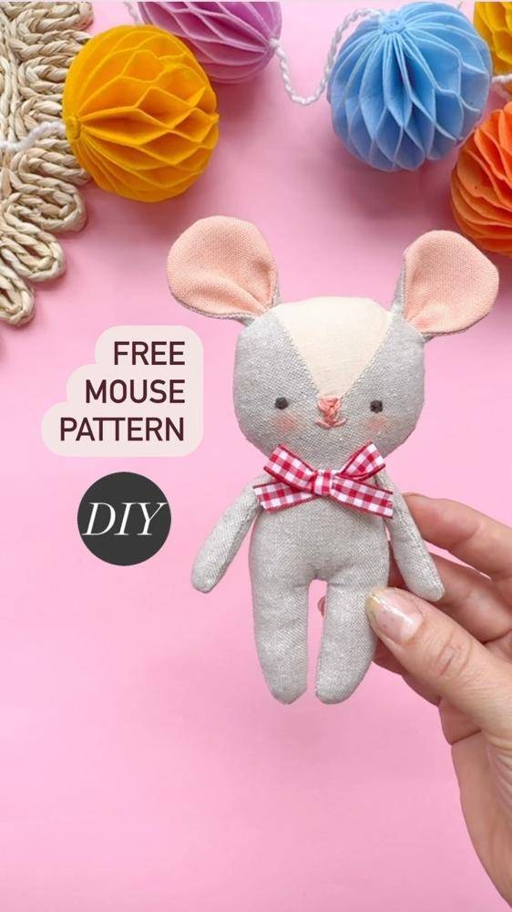 Soft Fabric Mouse Doll Sewing Project