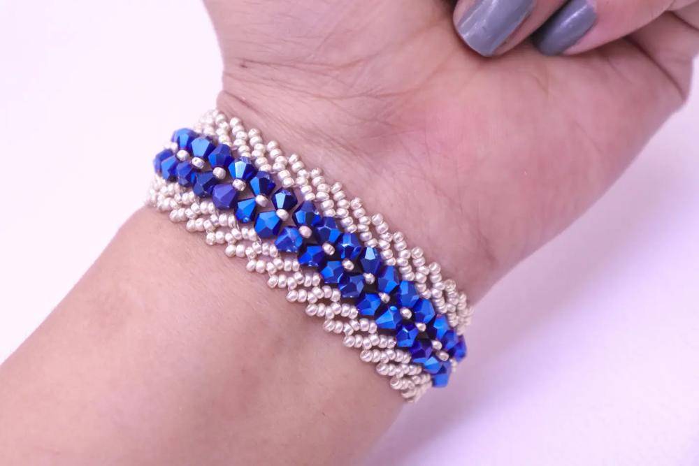 Sparkling Crystal and Seed Bead Bracelet
