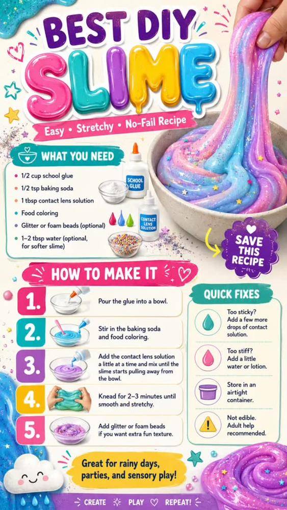 Sparkling Galaxy Slime Craft