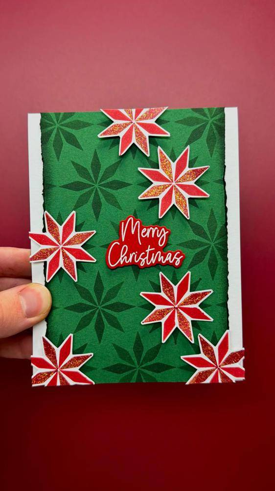 Sparkling Starburst Christmas Card Design