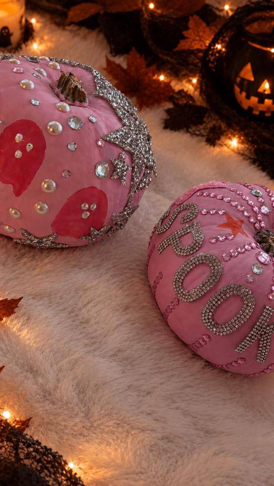 Sparkly Pink Pumpkin Decor Projects
