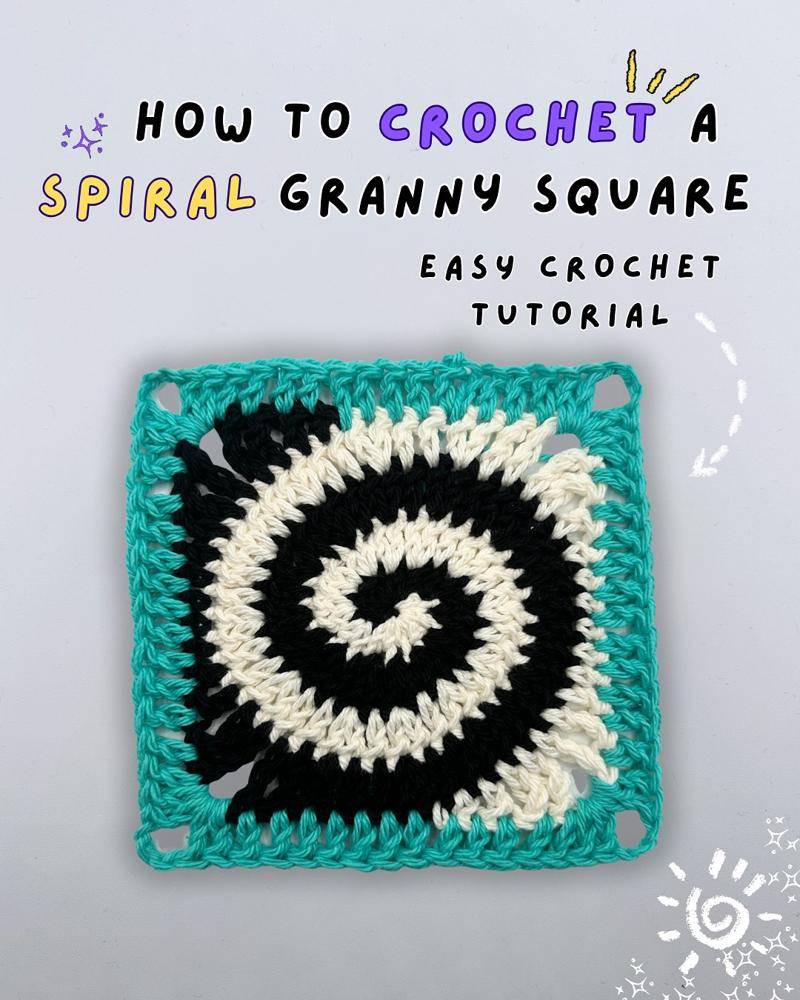 Spiral Granny Square Crochet Project