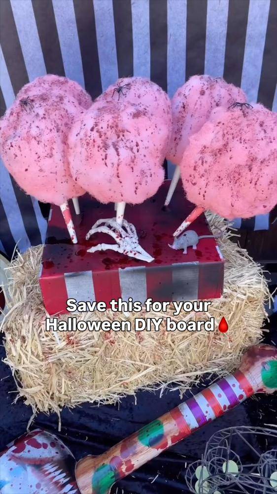 Spooky Cotton Candy Halloween Display