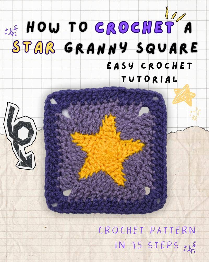 Star Granny Square Crochet Pattern
