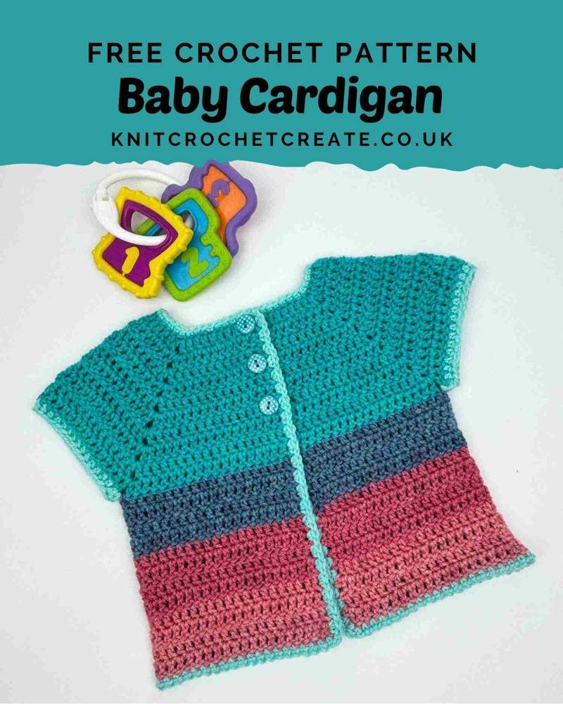 Striped Crochet Baby Cardigan Project