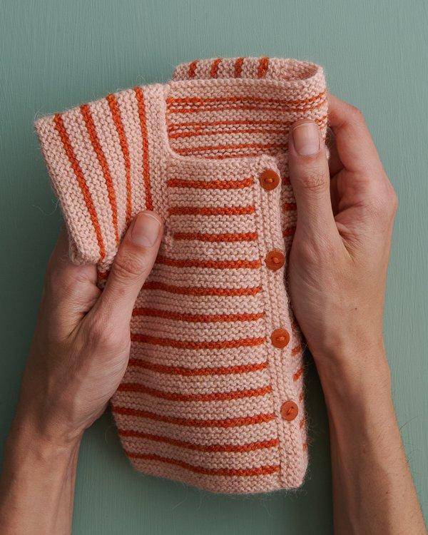 Striped Knit Baby Cardigan Project