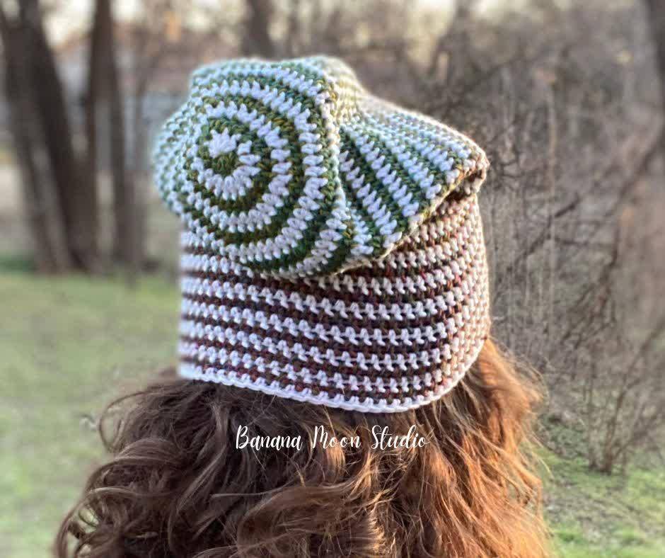 Striped and Swirled Crochet Hat Project