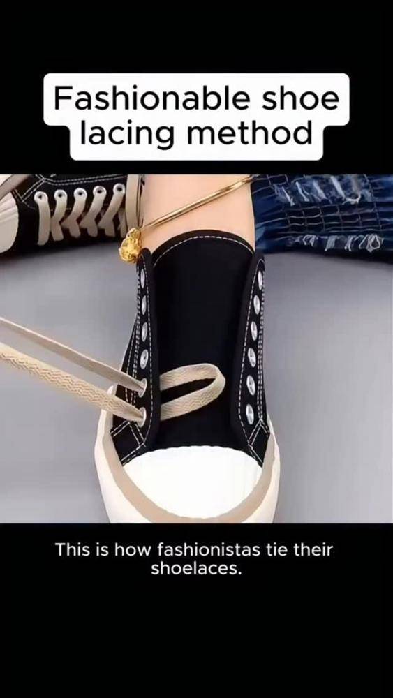 Stylish Shoe Lacing Technique