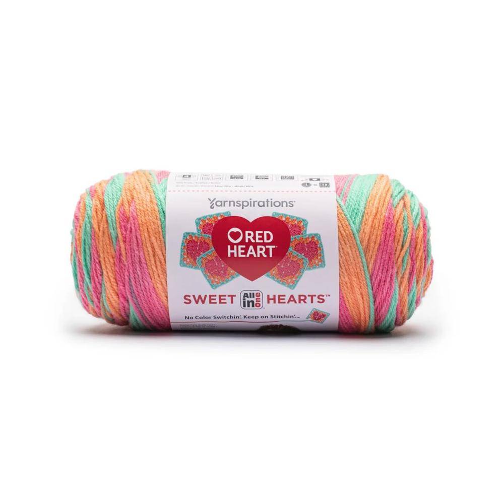 Sweet Hearts Striped Yarn for Crochet Projects