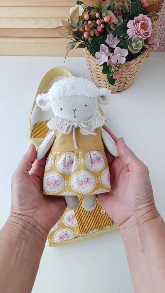 Sweet Sheep Fabric Doll Sewing Project