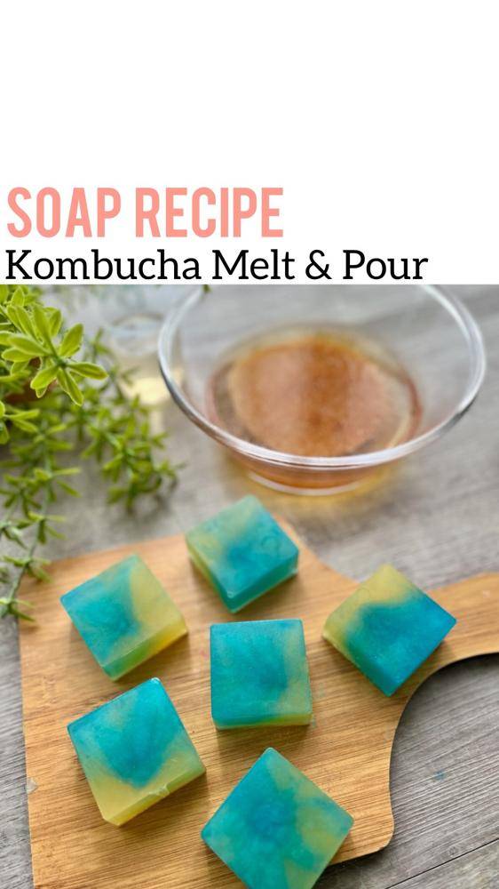 Swirled Blue and Yellow Melt & Pour Soap Bars