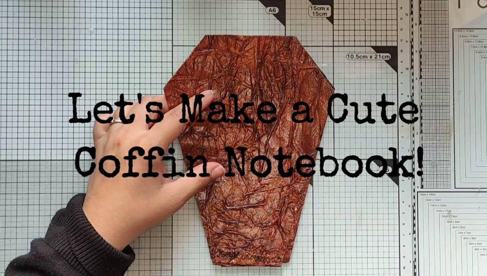 Textured Coffin-Shaped Junk Journal Cover