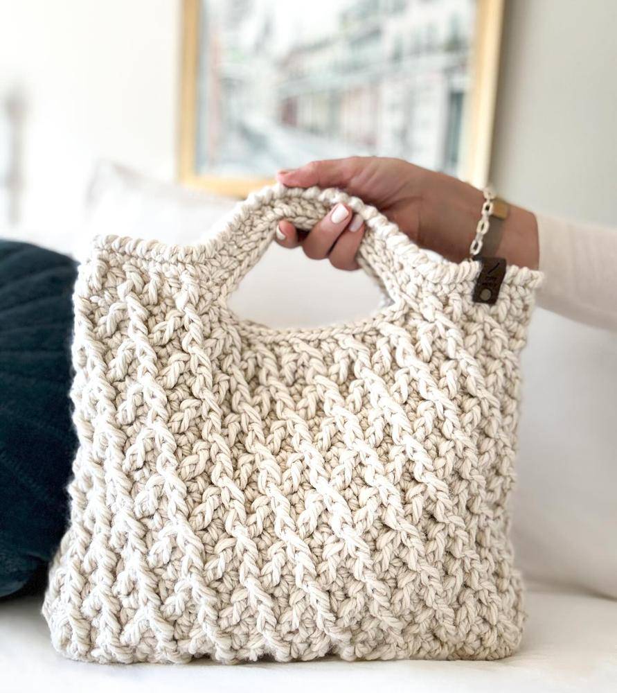 Textured Crochet Tote Bag Project