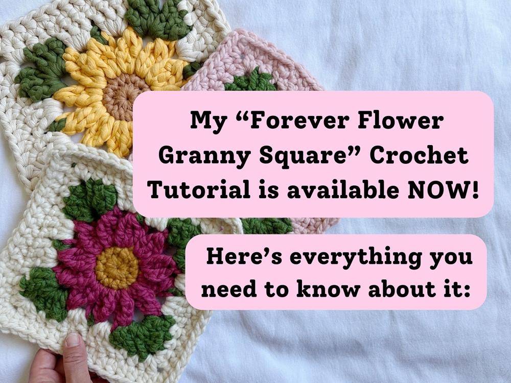 Textured "Forever Flower" Crochet Granny Square