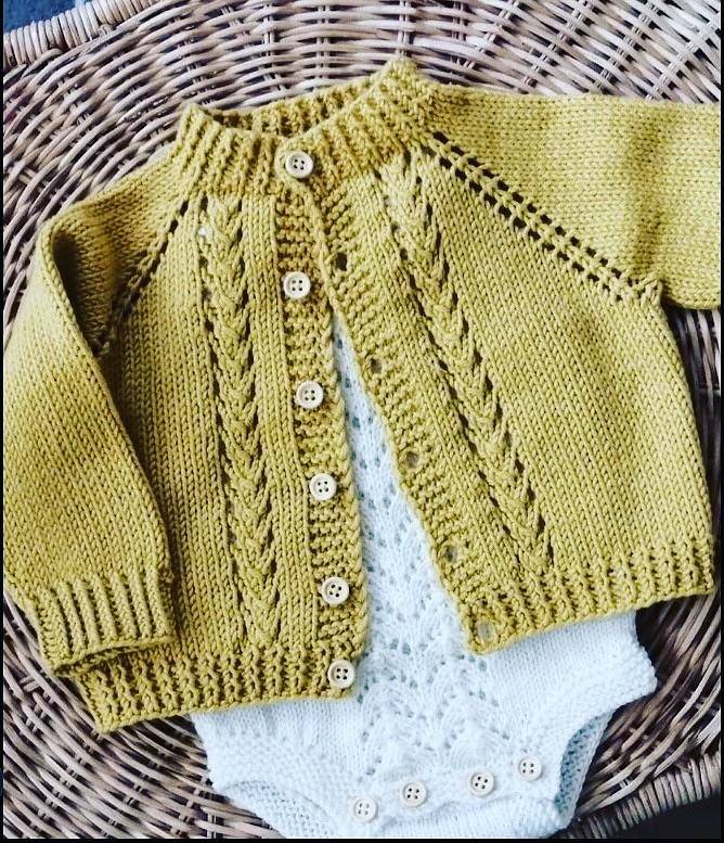 Textured Knit Baby Cardigan Project