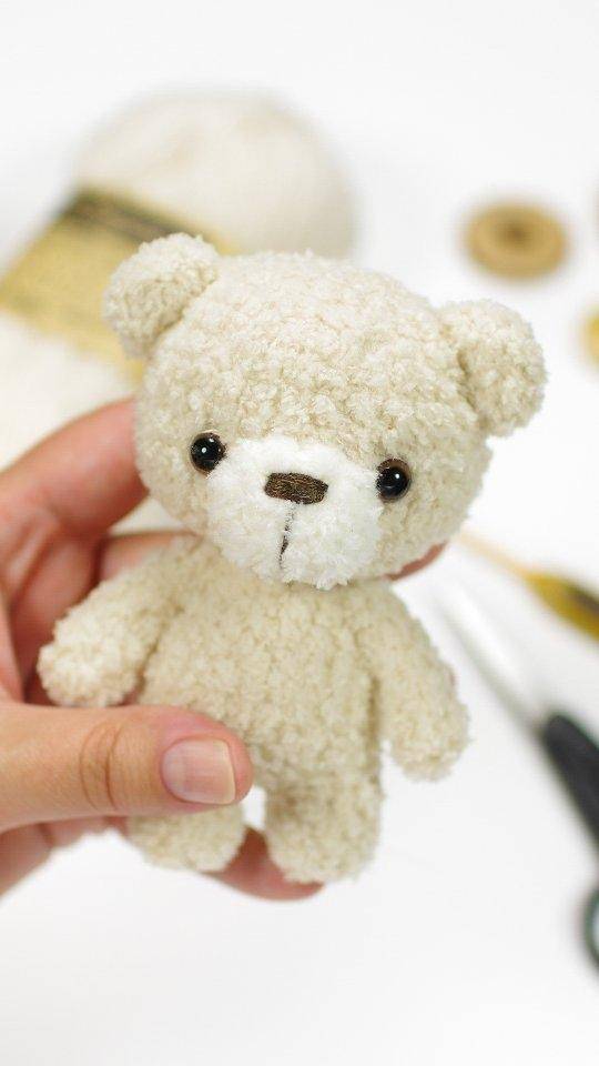 Tiny Textured Teddy Bear Amigurumi Project