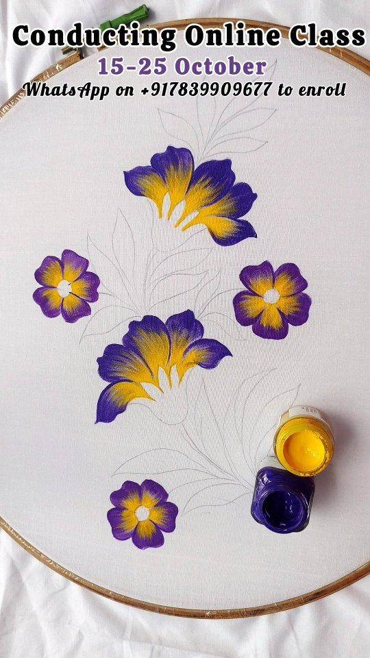 Vibrant Floral Fabric Painting Project