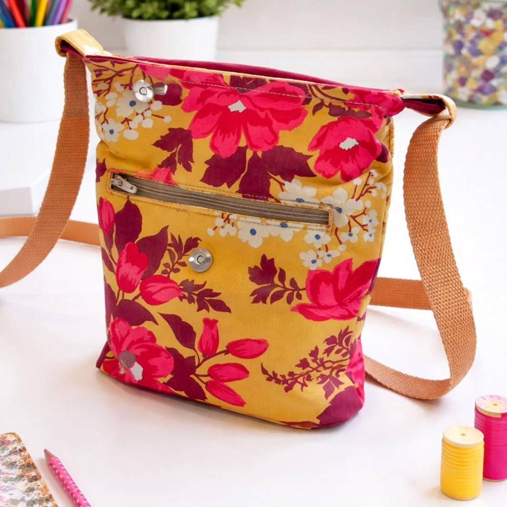Vibrant Floral Print Crossbody Bag Project