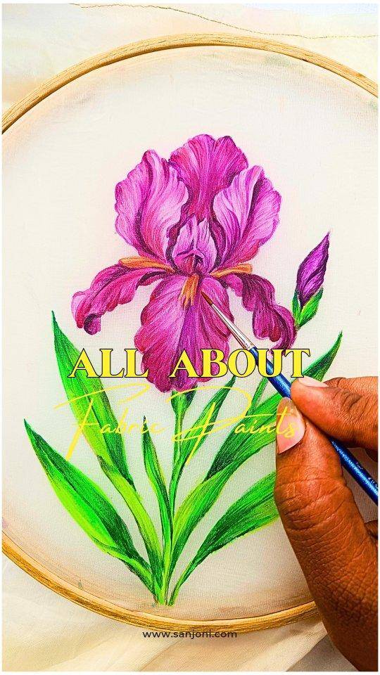 Vibrant Iris Fabric Painting Project