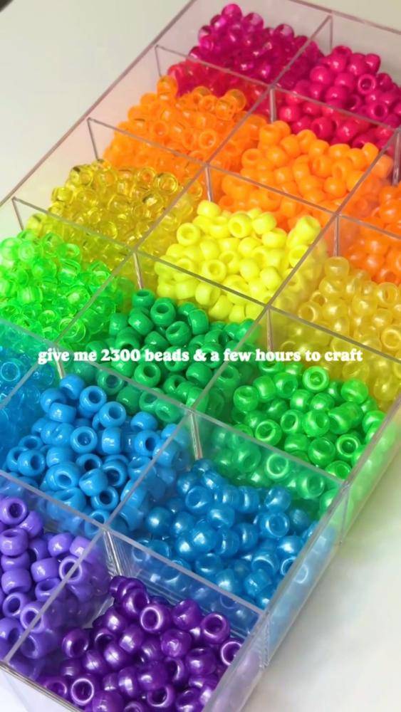 Vibrant Pony Bead Craft Project