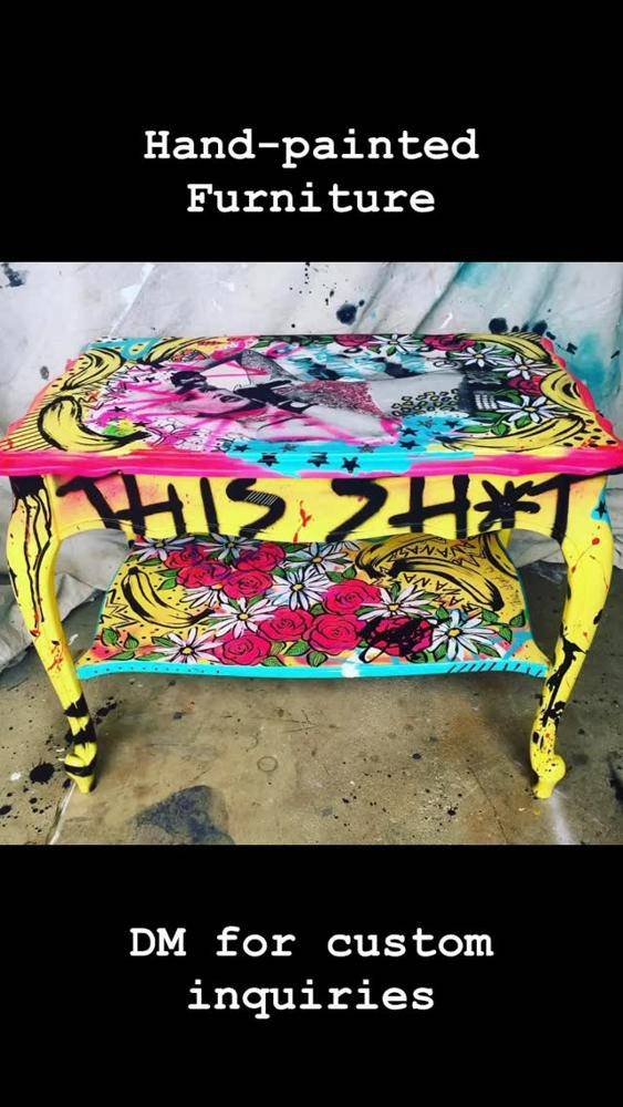 Vibrant Pop Art Painted Furniture Makeover