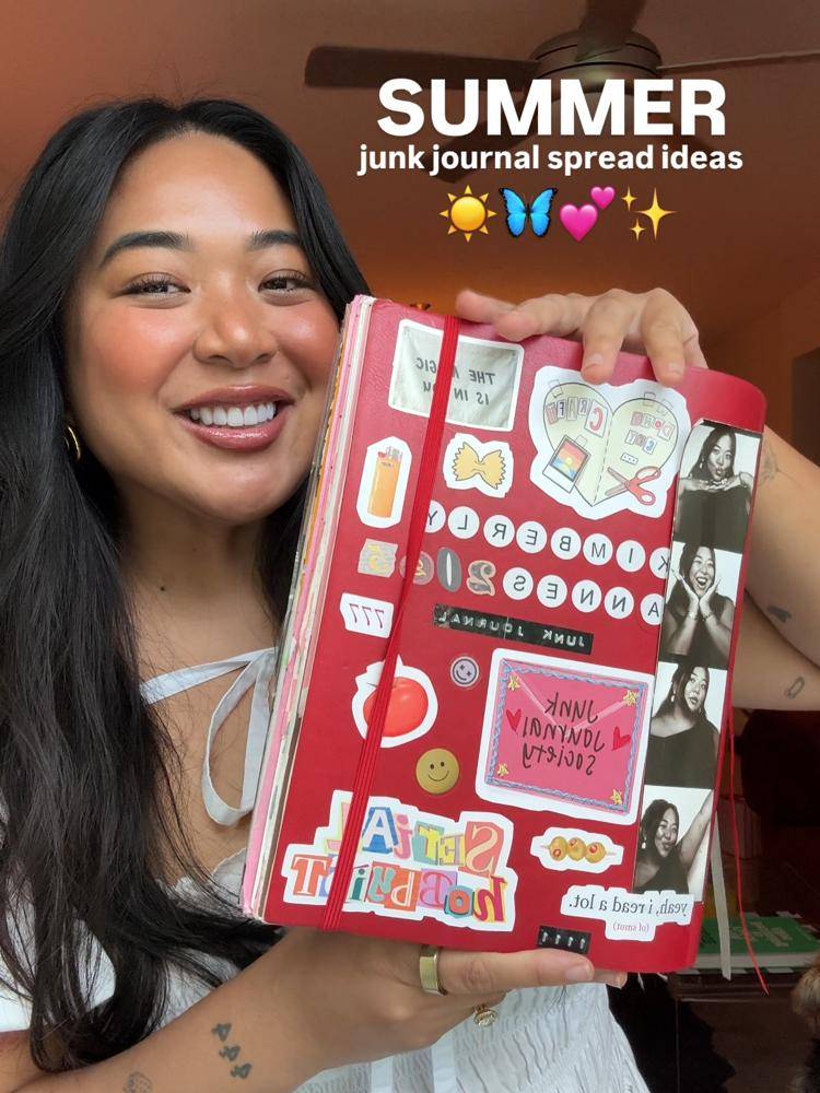 Vibrant Summer Junk Journal Spread